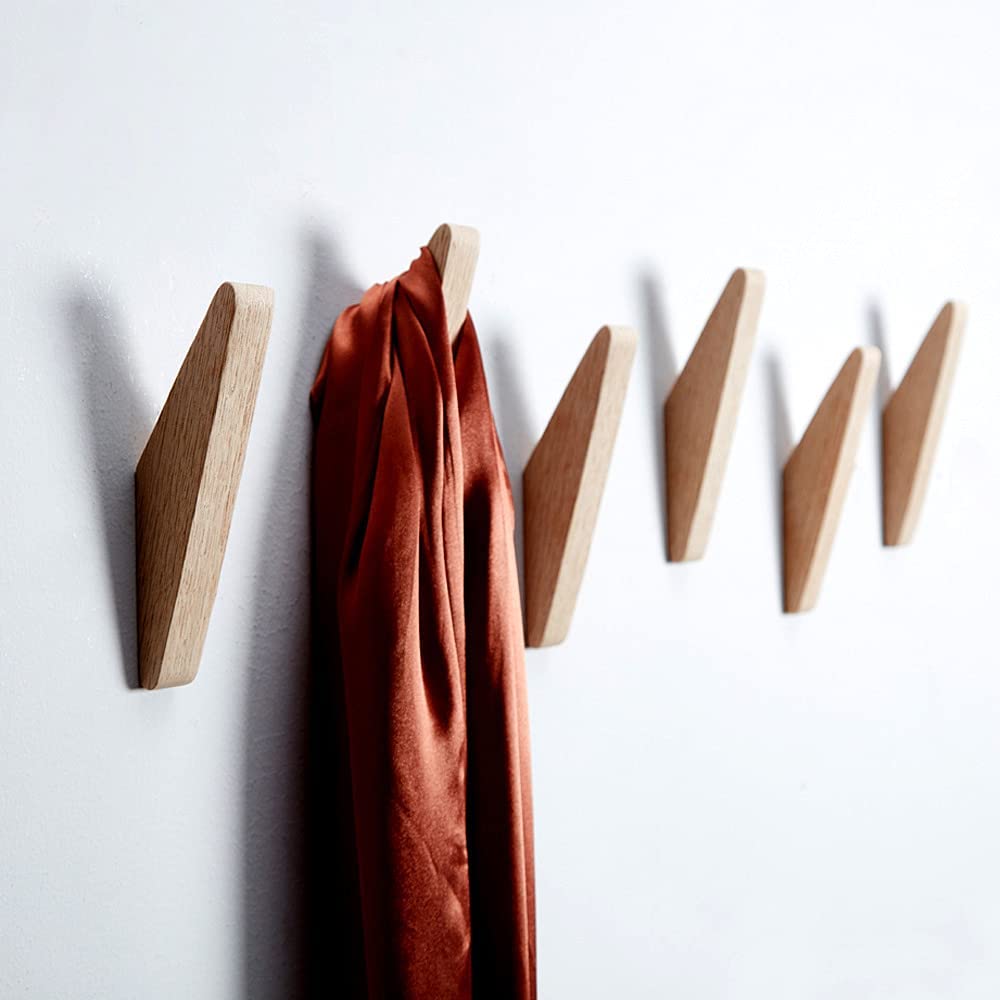 Gancio Da Parete In Legno, Gancio 4 Pezzi, Gancio Da Parete Accappatoio Gancio Cappello Gancio Vestiti Gancio Multiuso Gancio Chiave Gancio