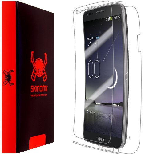 Skinomi Full Body Skin Protector Compatible with LG G Flex (Screen Protector + Back Cover) TechSkin Full Coverage Clear HD Film
