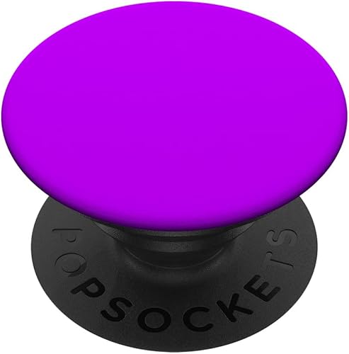 Miniatura 1 de PopSockets Agarre para teléfono con soporte expandible, PopGrip intercambiable PopSockets morado brillante