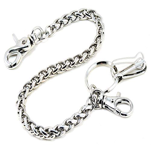 Double K Basic & Simple Strong Key Jean Wallet Chain (30") Silver Cs39 #TOP1