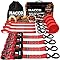 HACCOPLANET Ratchet Straps, 5280lb Break Strengeth, 1.6" Heavy Duty - View #8