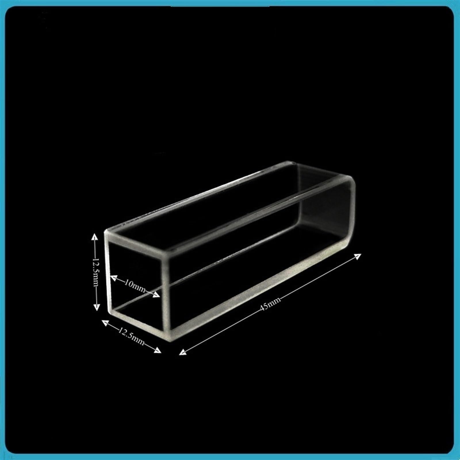 Tamiz de laboratorio Cubeta, cubeta de vidrio fluorescente, 3,5 ml, célula de absorción de muestra líquida, trayectoria de luz, resistencia a ácidos y álcalis de 10mm