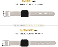 Vista 103 de Correa deportiva de silicona suave compatible con cierre clásico compatible con correas de Apple Watch de 49, 45, 44, 42, 41, 40 y 38 mm para iWatch