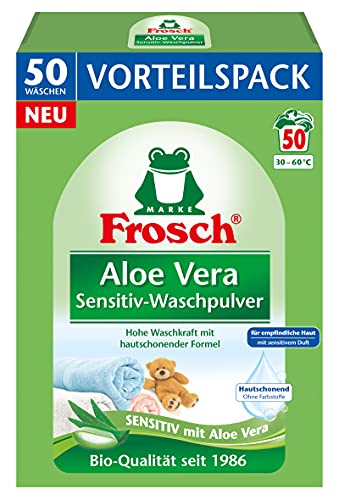 Frosch Aloe Vera Sensitiv-Waschpulver, Pulver (50WL), Sensitiv-Waschmittel für...