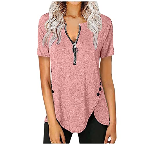 Women Tunic Cardigan Tees Pullovers Blouses Drawstring Blouses Tshirt Button Linen Zipper Hoodies Tunic Tops Tees Tshirt Leggings Short Sleeves Shirts Botton Up Casual Ruched Blouses Tunic Tshirt