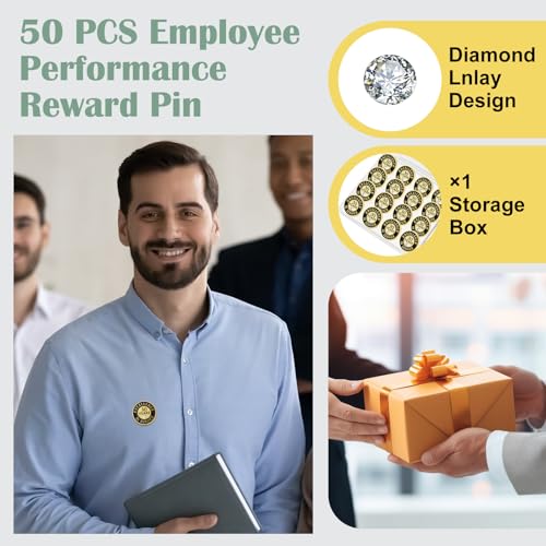 Image of Ferreve 50 /20 Pcs Year of Service Pins Employee Excellence Award Lapel Pin Performance Recognition Reward Anniversary