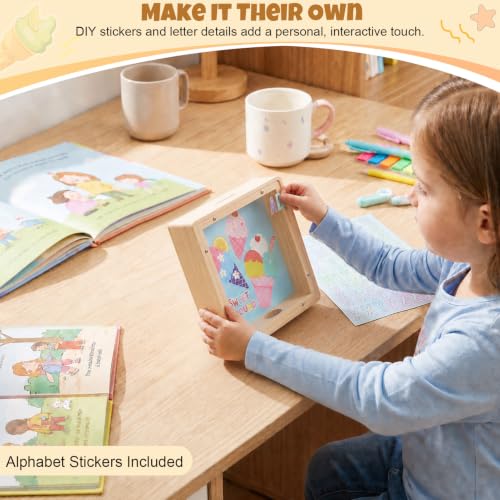 Image of MHJY Wooden Piggy Bank for Kids Personalizable DIY Coin Bank for Girls Boys