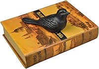 Vista 4 de Estatua rústica de pájaro de hierro fundido, estatua de pájaro de casa de campo elegante, figura de pájaro de casa de campo, decoración