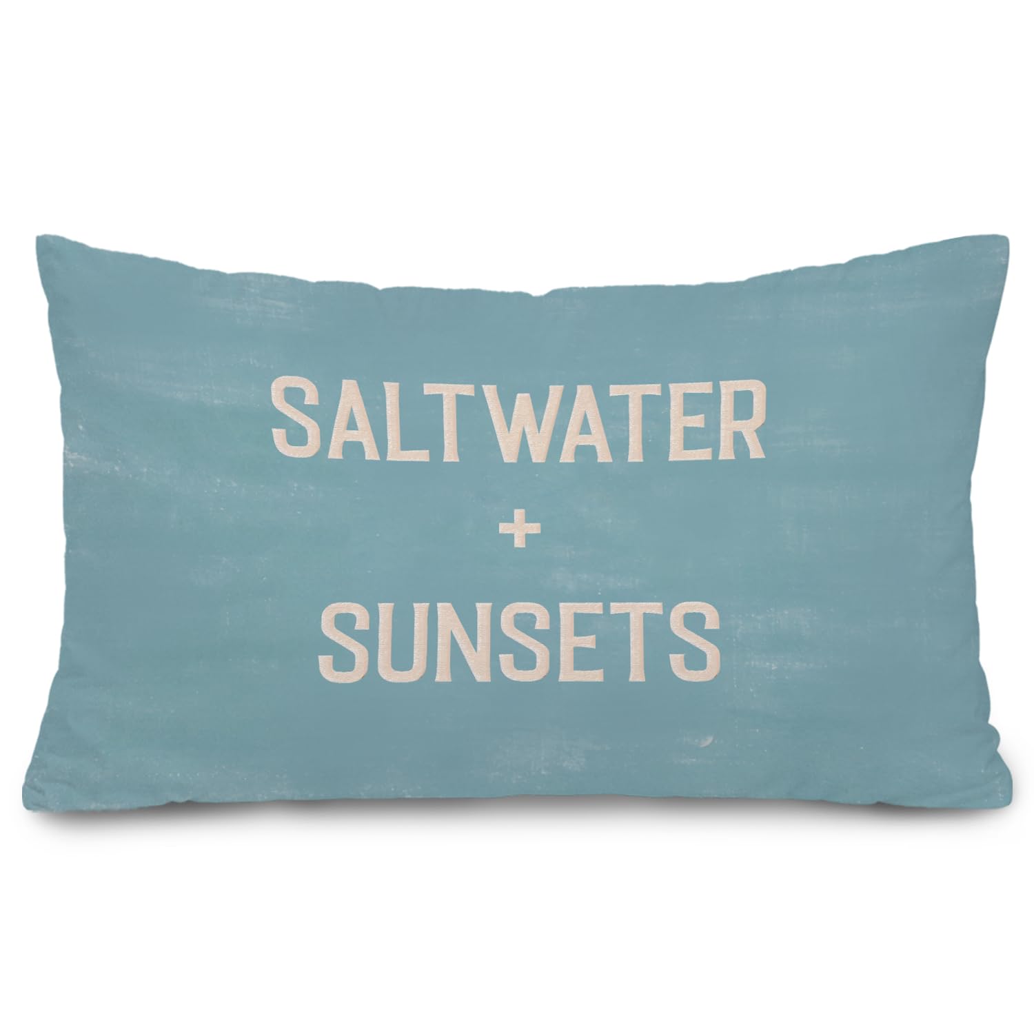 DDYGZYW Blue Coastal Beach 12x20 Pillow Cover Coastal Decor Nautical Coastal Beachy Saltwater Sunsets Decorative Lumbar Pillow Covers
