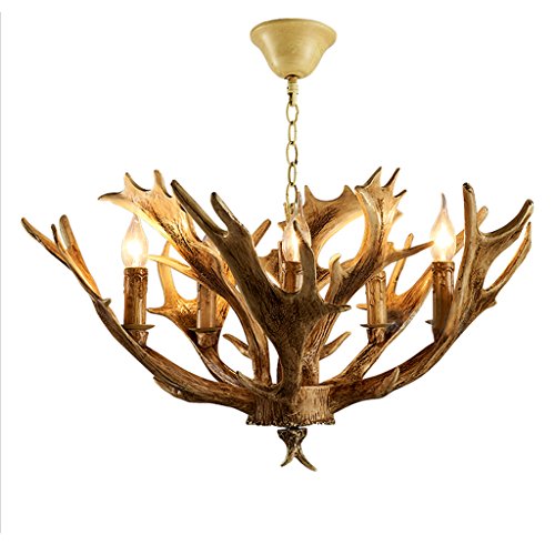 Lustre bois de cerf suspension grand format pour sublimer une hauteur sous plafond
