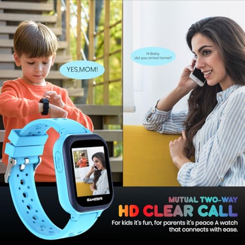 Image of GameSir Q15 Kids Smart Watch - 1.44 inch TFT Display | 3G /4G SIM Support | GPS Tracking & Two-Way Calling | Water Rasistence| Learning & Gaming Apps Smartwatch for Boys & Girls-(Blue)