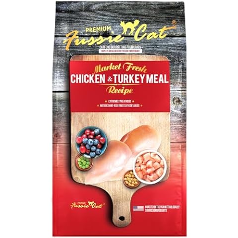 Fussie Cat Market Fresh Chicken & Turkey Meal Formula Grain-Free Dry Cat Food 4lb Cover