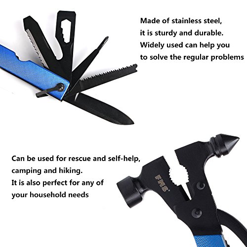 image for FMS Stainless Steel Multi Tool, Portable Multi-functional Hammer Kit w
