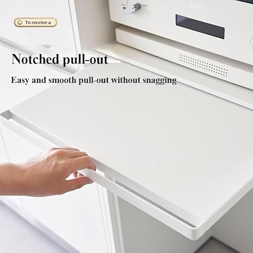 Organizador de Cocina con Cajón Deslizante, Soporte para Microondas de Acero al Carbono con Cajón y Estante para Más Almacenaje, Organizador Multifuncional de Cocina - imagen 5
