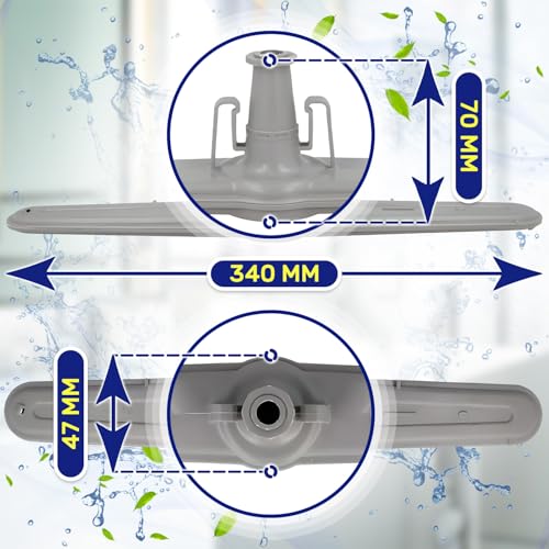 Geschirrspüler Sprüharm Unten mit dem Originalcode 1515200100 1515200200 für Beko für Blomberg C00312999 für Indesit 481236068823 für Whirlpool – Garantie 10 Jahre - MONTERAL