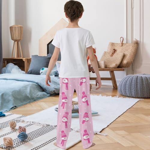 Boy's Pants Funny Christmas Snowmen Jogger Pants Elastic Waist Long Bottoms Trousers with Pockets 6-14 Years3