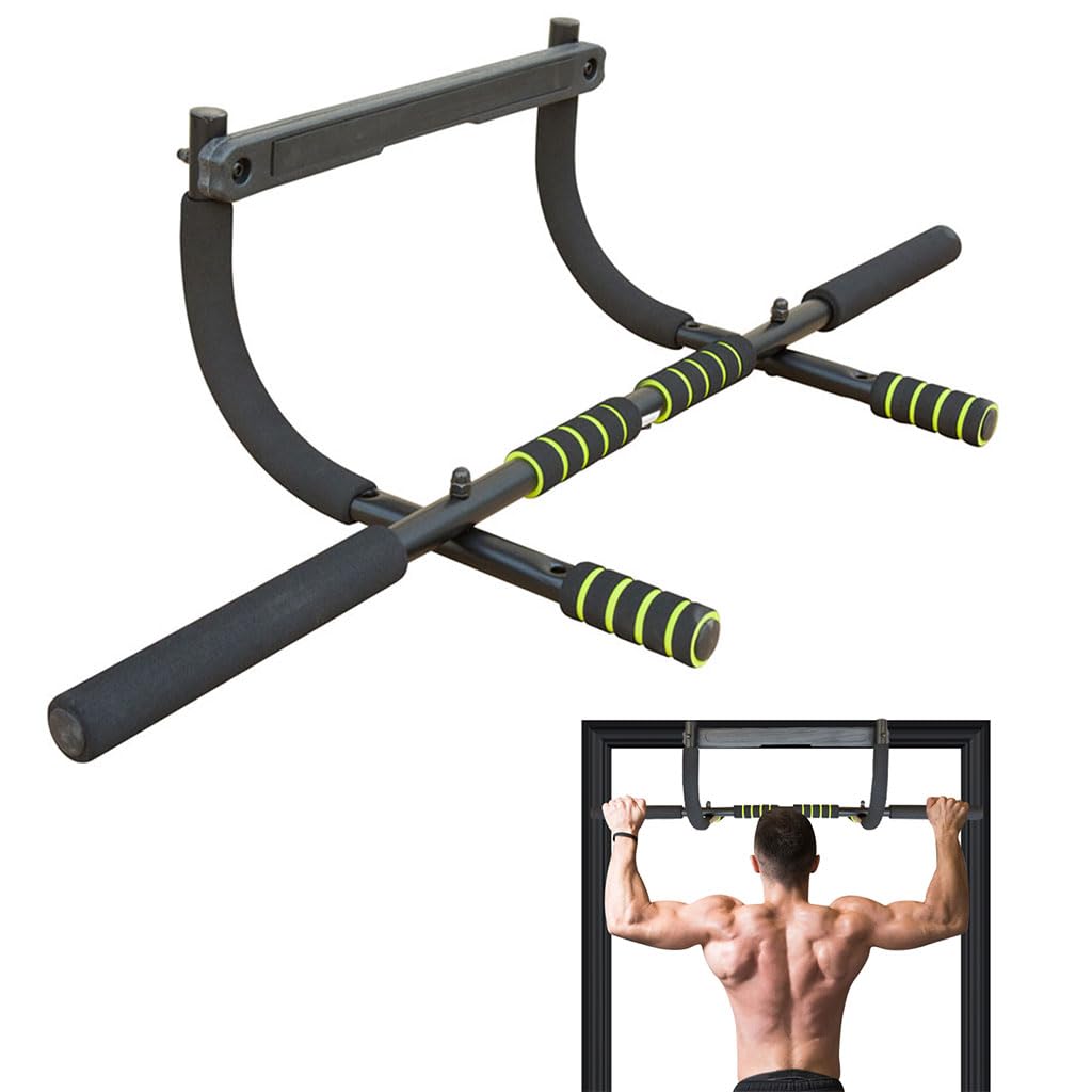 Wall Mounted Pull Up Bar Multifunctional Portable Dip Bars Steel Chin Up Bar for Indoor Home Gym Strength