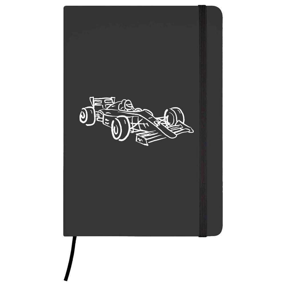 Azeeda A5 'Sports Race Car' Black Hardcover Ruled Notebook (NB00023507)