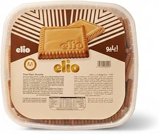 elio Plain Crunchy Biscuits Natural Butter Flavor Dipping Plastic Box with Handle, 1500g