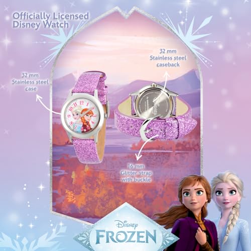 Disney Infinity Kids' W002506 Frozen Elsa & Anna Analog Display Analog Quartz Purple Watch3