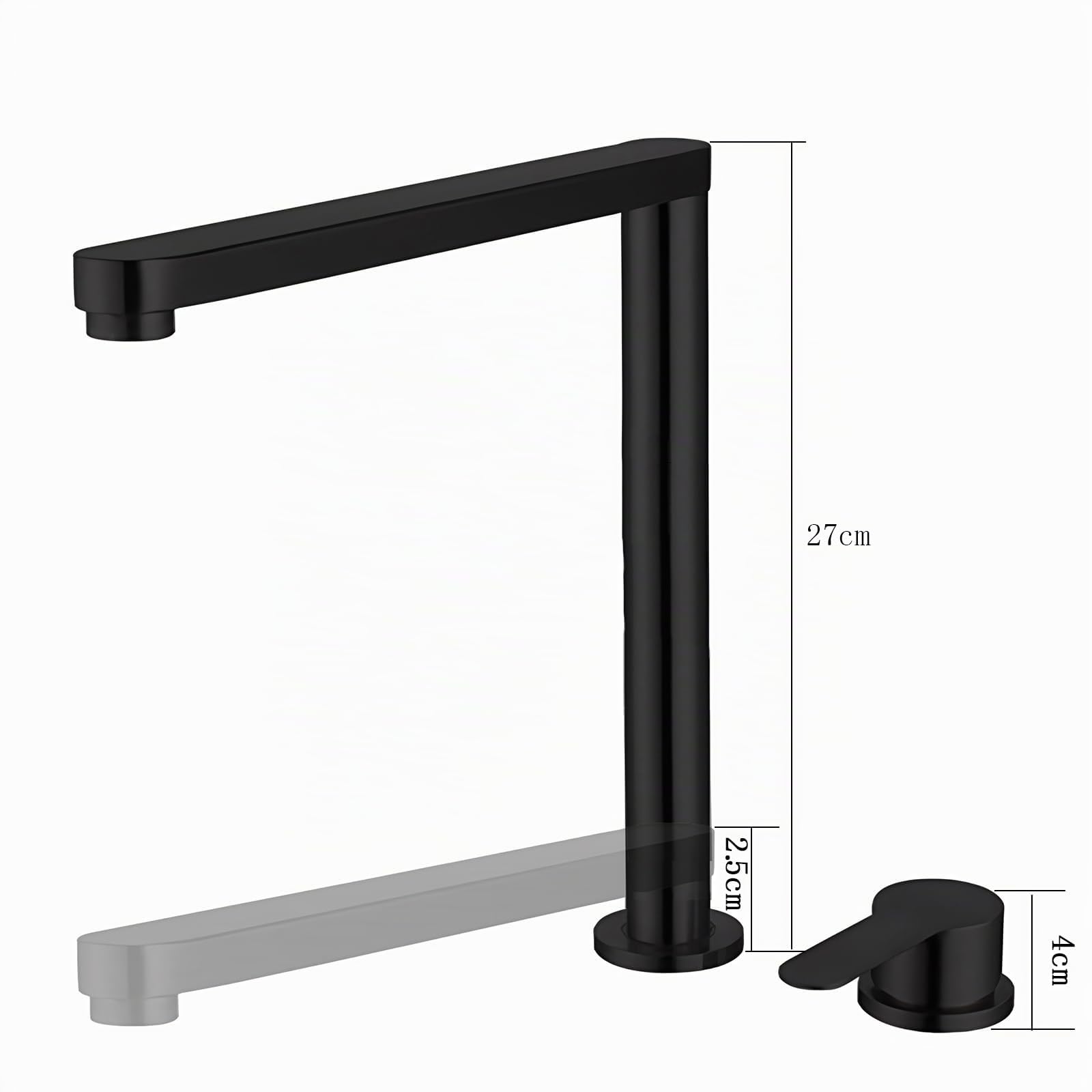 XJTNLB Grifo Cocina Plegable Bajo Ventana Cepillado Grifos de Cocina Fregadero Monomando Grifo Mezclador Cocina Fregadero Oculto de Elevación