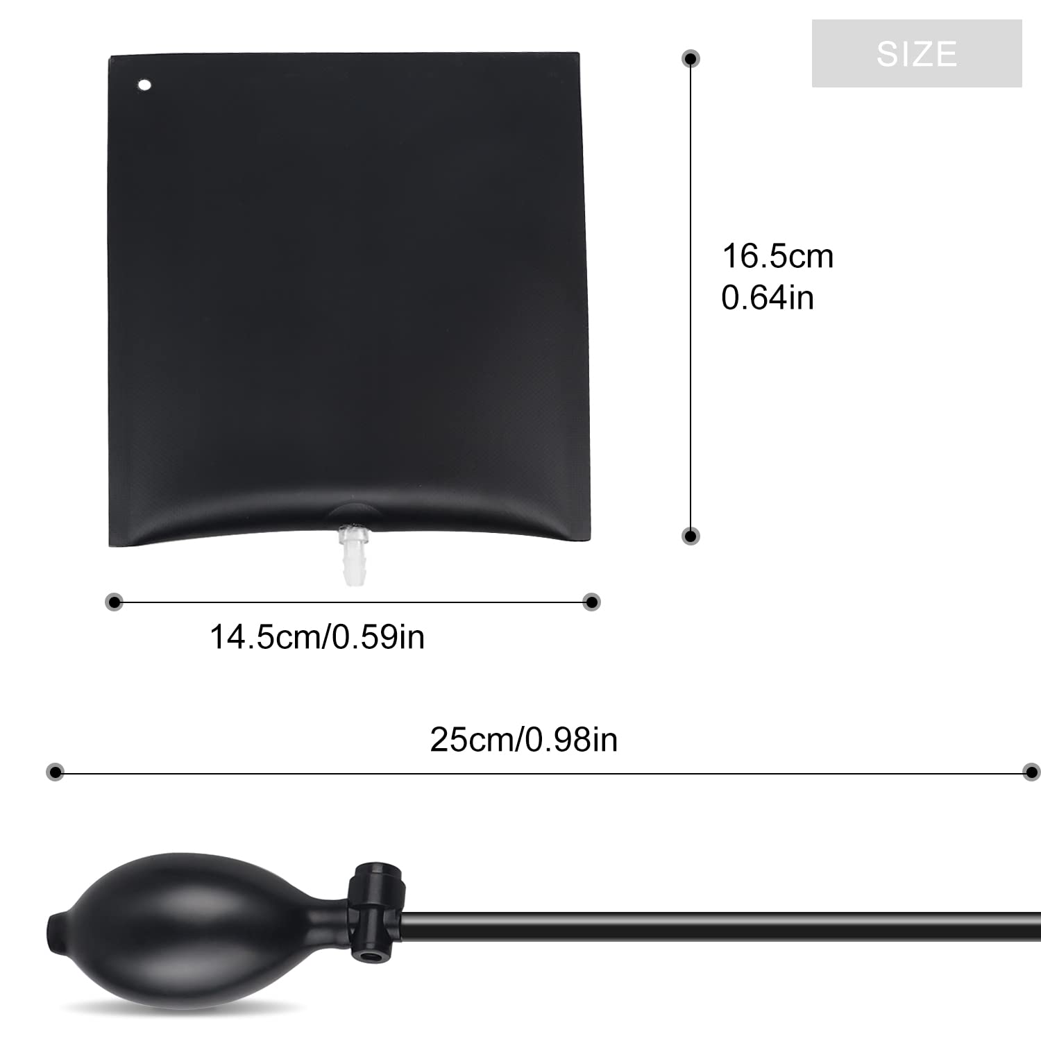 EXLECO 4 sztuki Air Wedge Pump Poduszka montażowa, poduszka powietrzna z pompą klinową, nadmuchiwany klin, szybkie pozycjonowanie drzwi okiennych, do montażu drzwi i okien, naprawy samochodów