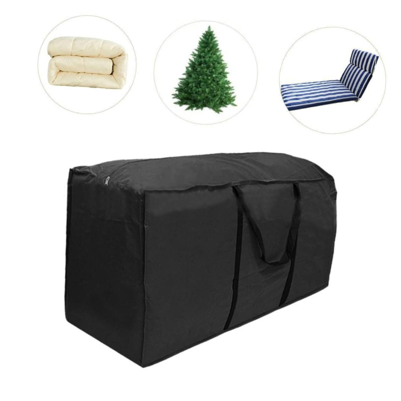 RORPOIR 1pc Heavy Duty Christmas Tree Storage Bag Double Handles Opening for Easy Stowing and Easy to Clean Organizer for Holiday Decorations