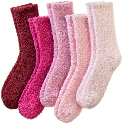 Womens Fuzzy Socks Warm Fluffy Winter Cozy Thick Plush Microfiber...