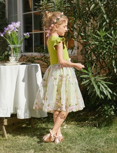 PATPAT Feestelijke mouwloze meisjesjurk, tule prinsessenfeestjurk voor