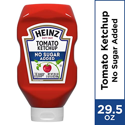 Image of Heinz No Sugar Added Tomato Ketchup (29.5 oz Bottles, Pack of 12)