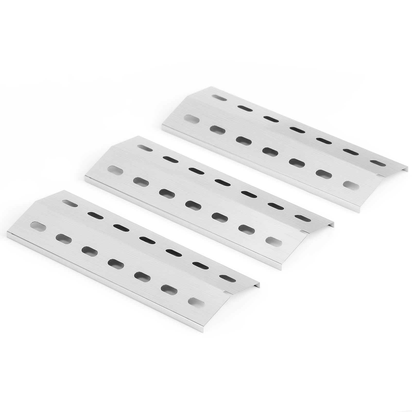 FIRXZYMZ 33,5 x 12 cm Edelstahl Brennerabdeckung für Enders San Diego 3, Enders San Diego Evo, Heizplatte Grill Ersatzteile Flammabdeckung Flammbleche Hitzeschild Zubehör, 3 Stück