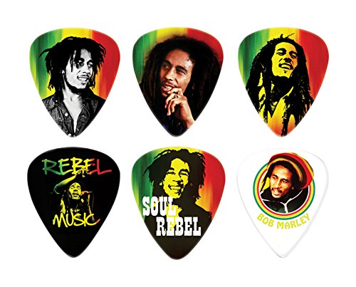 Jim Dunlop Bobpt07 m Medium »Citation de Bob Marley » Étain Pick (lot de 6) - Les Beatles, Paul McCartney, John Lennon, RIngo Starr, George Harrison Jim Dunlop Bobpt07 m Medium"Citation de Bob Marley" Étain Pick (lot de 6)