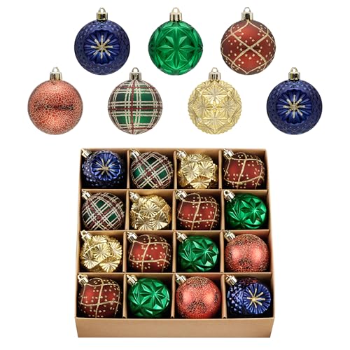 Valery Madelyn 16ct Christmas Tree Decorations Ball Ornaments 2.36 Inches