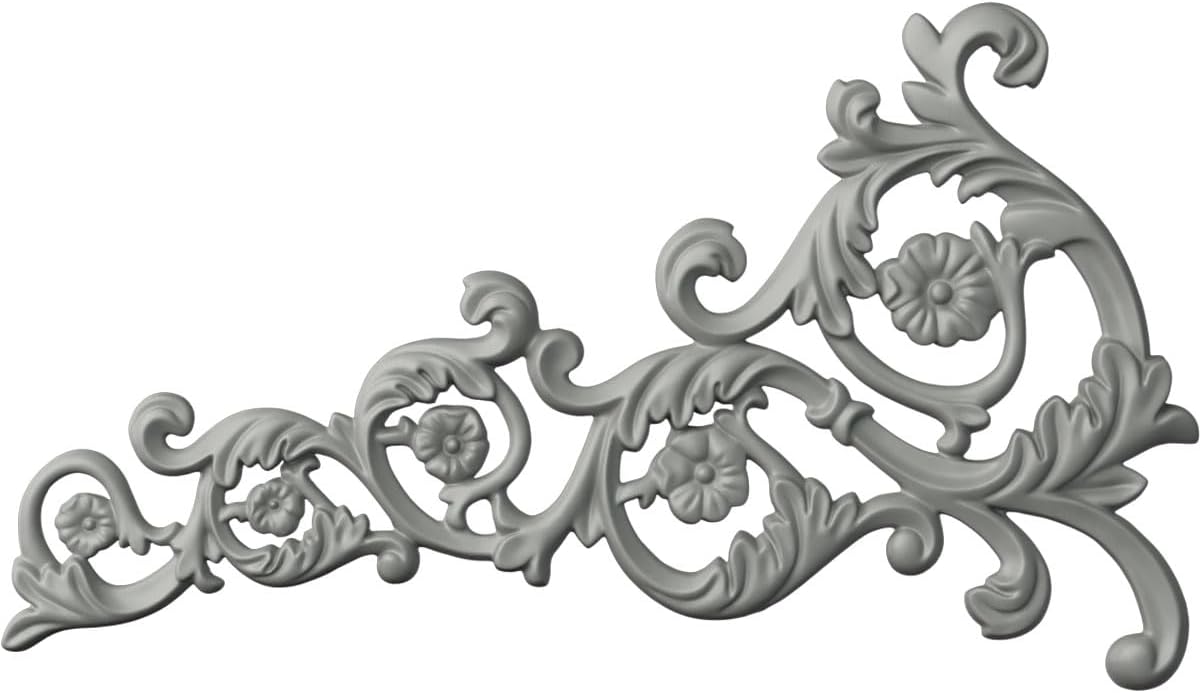 Ekena Millwork ONL19X11X01AV-L Avery, LeftUrethane Onlays, 19 1/8"W x 11"H x 5/8"P, Primed