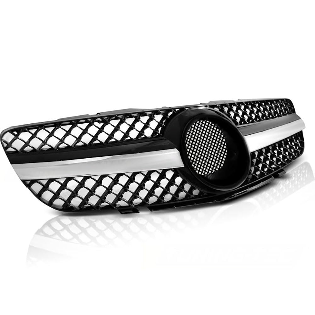 02973 - CALANDRE SPORT NOIRE ET CHROME COMPATIBLE AVEC MERCEDES SL R230 2001-2008