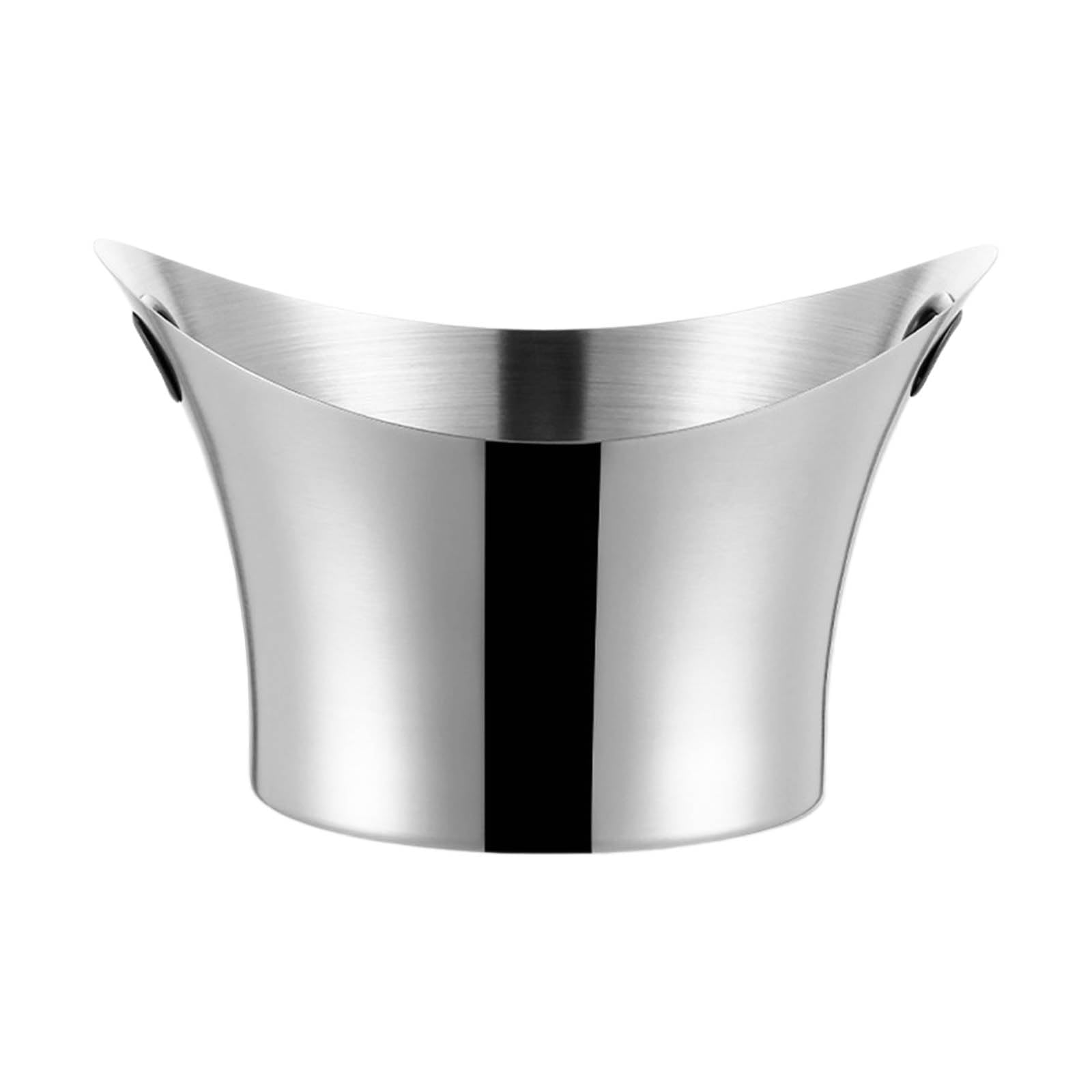 LiRRvb Large Capacity Stainless Ice Pail Practical Bucket for Champagne Beverages Barbecues Party Drink Chiller Outdoor Barbecue Pail