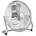 Slabo Ventilator Boden verchromt | Tischventilator im Chrom Design | Windmaschine mit 3 Leistungsstufen | Bodenventilator mit robustem Stand | Retro Stil 75 Watt Ø 45 cm - Silber