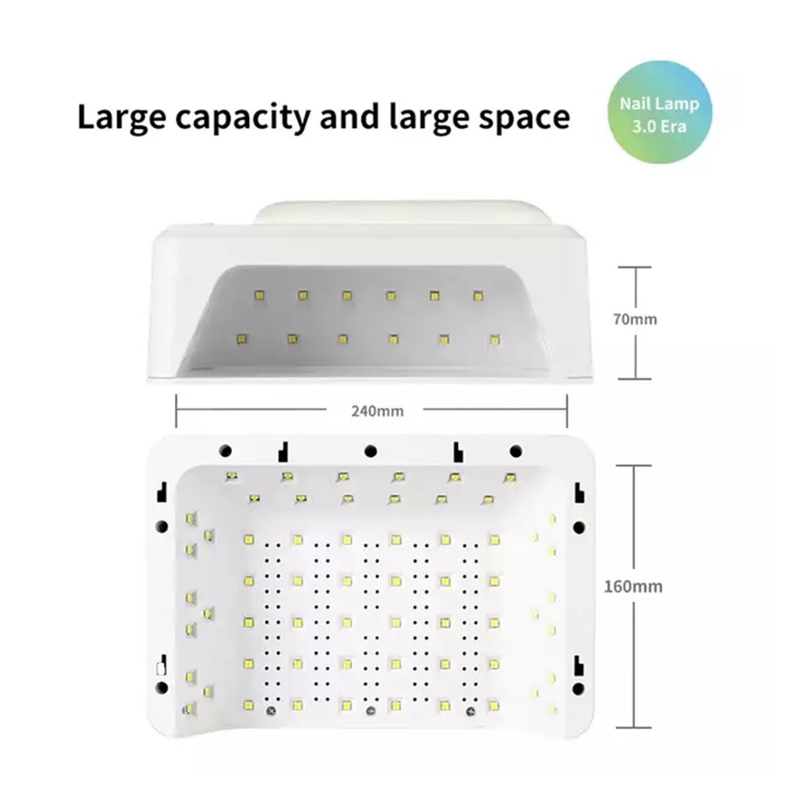 Lampa UV do paznokci, Lampa LED UV do paznokci 72W Lampa susząca lakier do paznokci z poduszką na rękę do zdobienia paznokci Dwie ręce Podłokietnik Poduszka ręczna Suszarka do paznokci Lampa UV Led do