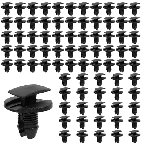 Scettar 80 Pièces Clips de Fixation Parechocs,Rivet en Plastique Attaches Voiture,Garde-Boue Rivets Clips de Retenue Compatible avec Citroen Peugeot Jumpy...
