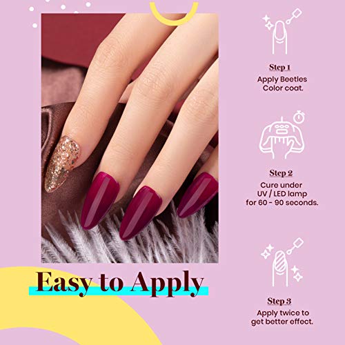 image for beetles Gel Polish Beetles Wine Red Gel Nail Polish, Burgundy Red Plum