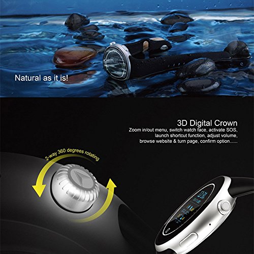 Aiwatch C5 Smartwatch Bluetooth, Compatible con iOS 7.0 Android ...