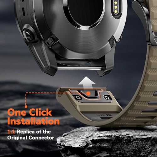 Correas de silicona 26mm compatibles Garmin Fenix miniatura 2