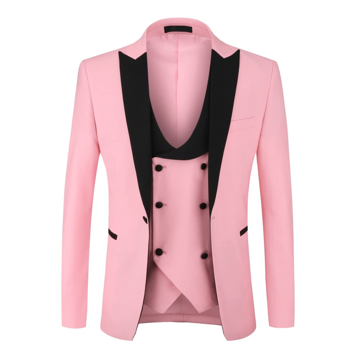 YOUTHUP Traje de Hombre Slim Fit 3 Piezas Peak Lapel Tuxedo con Ramillete y Pajarita para Novios de Boda