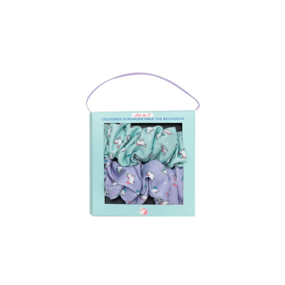 Set de 2 coleteros scrunchie para tus recogidos - unicornio - Mr. Wonderful