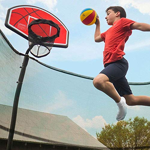JumpKing Trampoline Basketball Hoop with Attachment and Inflatable Basketball - Thumbnail 3