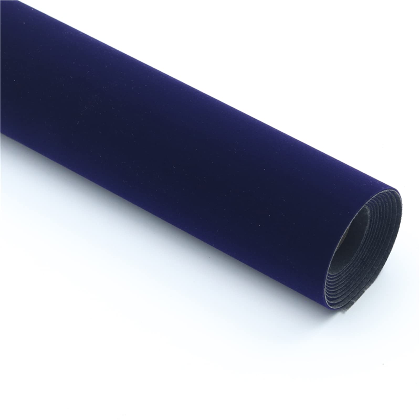 Samoprzylepna aksamitna wyściółka flokowana, Samoprzylepny papier samoprzylepny z filcu o szerokości 150 cm do szuflad, komód, szafek i ekspozycji biżuterii(Navy Blue,1.5 * 2m)