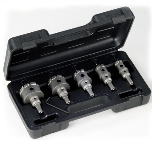 Juego de fresas para agujeros con punta de carburo: 9/16", 11/16", 13/16", 15/16", 1-1/16" y 2" con estuche