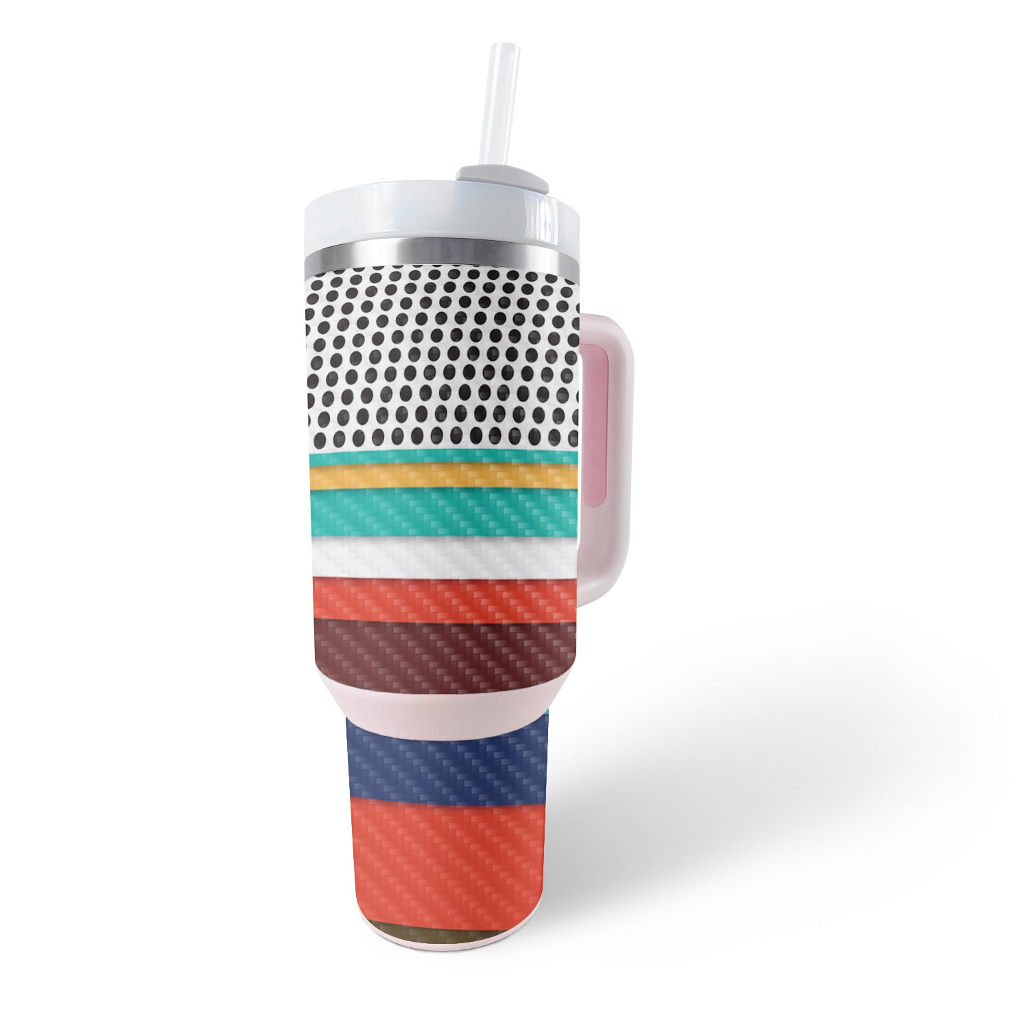 MightySkins Carbon Fiber Skin Compatible with Stanley The Quencher H2.0 FlowState 40 Oz Tumbler Protective, Durable Textured Carbon Fiber Finish | Easy to Apply, Remove, and Change Style