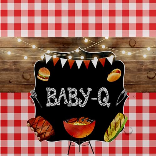 Image of Baby Q Baby Shower Tablecloth Decorations - Disposable BBQ Baby Shower Decorations Party Supplies Table Cover - 3 Pack (54in x 108in)