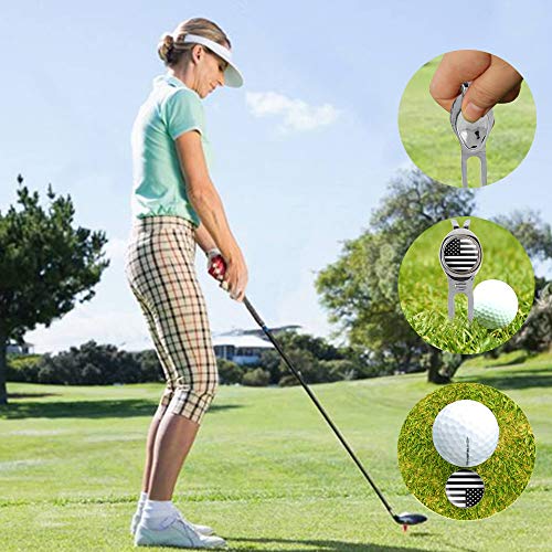 CHIVENIDO Premium Golf Divot Tool Metal Golf Divot Repair Tool and Magnetic Ball Marker (2)
